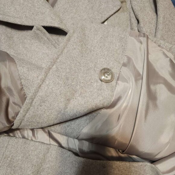 London Fog Wool-blend Jacket Women's Medium, Beige, Plaid Scarf Warm Winter Fall - Picture 10 of 15